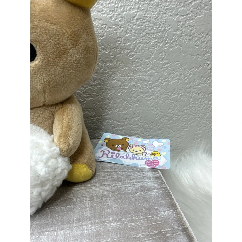 $19 🌙 NWT San-X Rilakkuma Fluffy Heart Plush 6